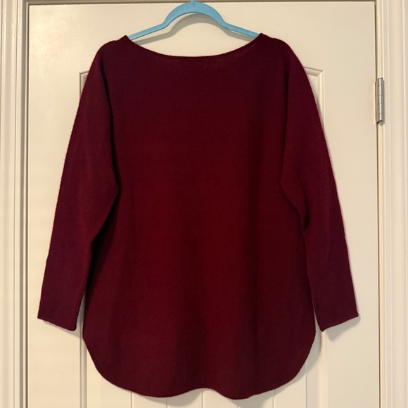 Charter Club‎ Luxury 100% Cashmere Burgundy Sweater Size M - Picture 2 of 7
